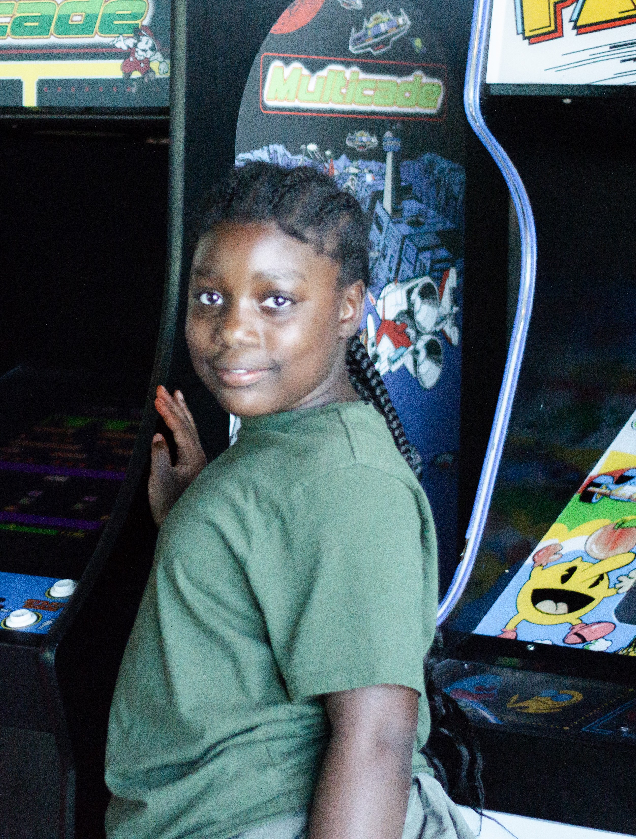 Justice leaning on video game