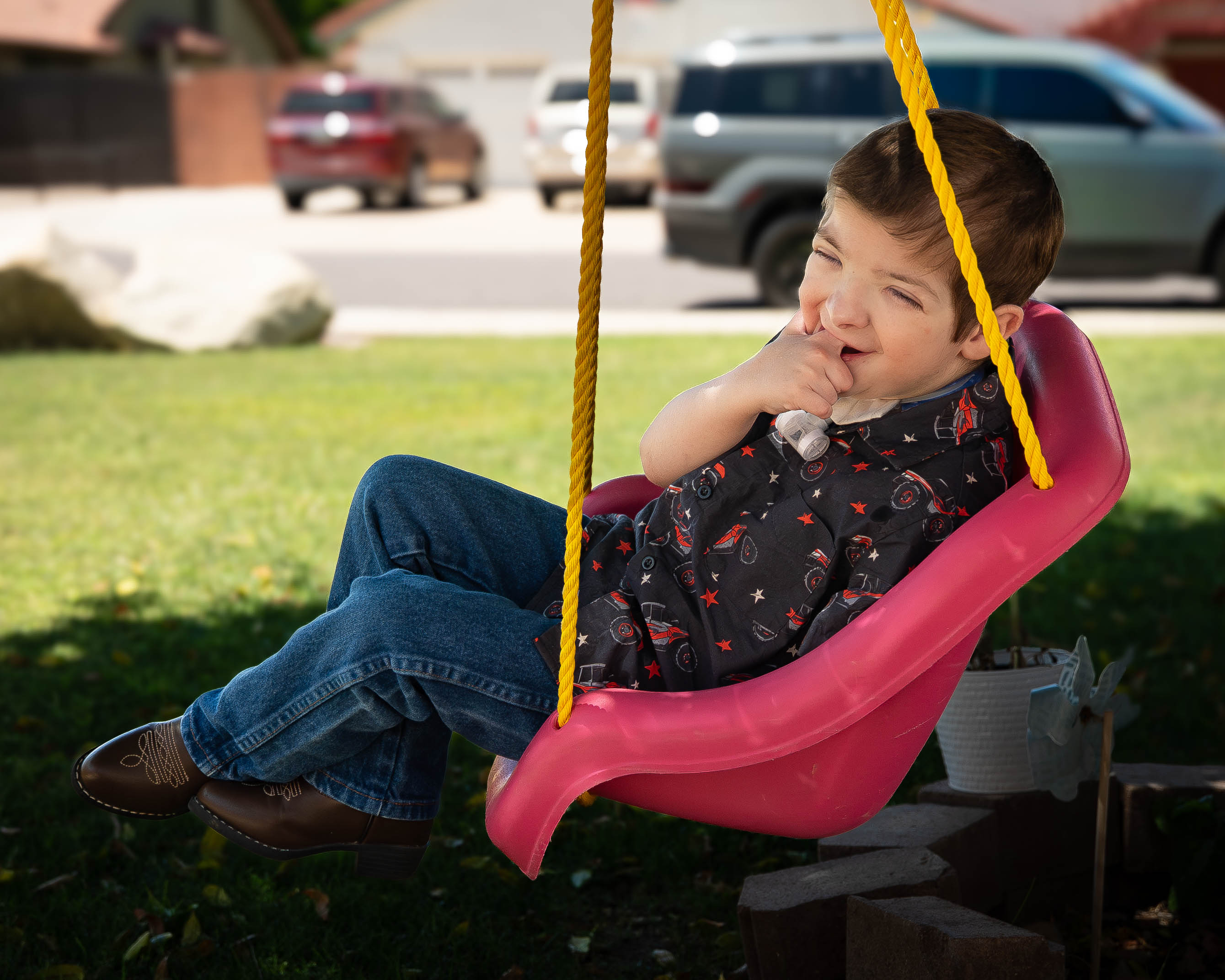 Kayson swinging